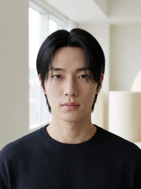 첫 번째 인물의 정면 참고 사진 예시